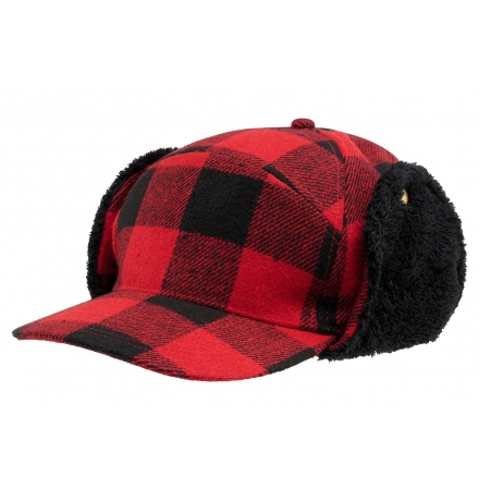 Lumberjack Winter Cap, rot/schwarz, Brandit