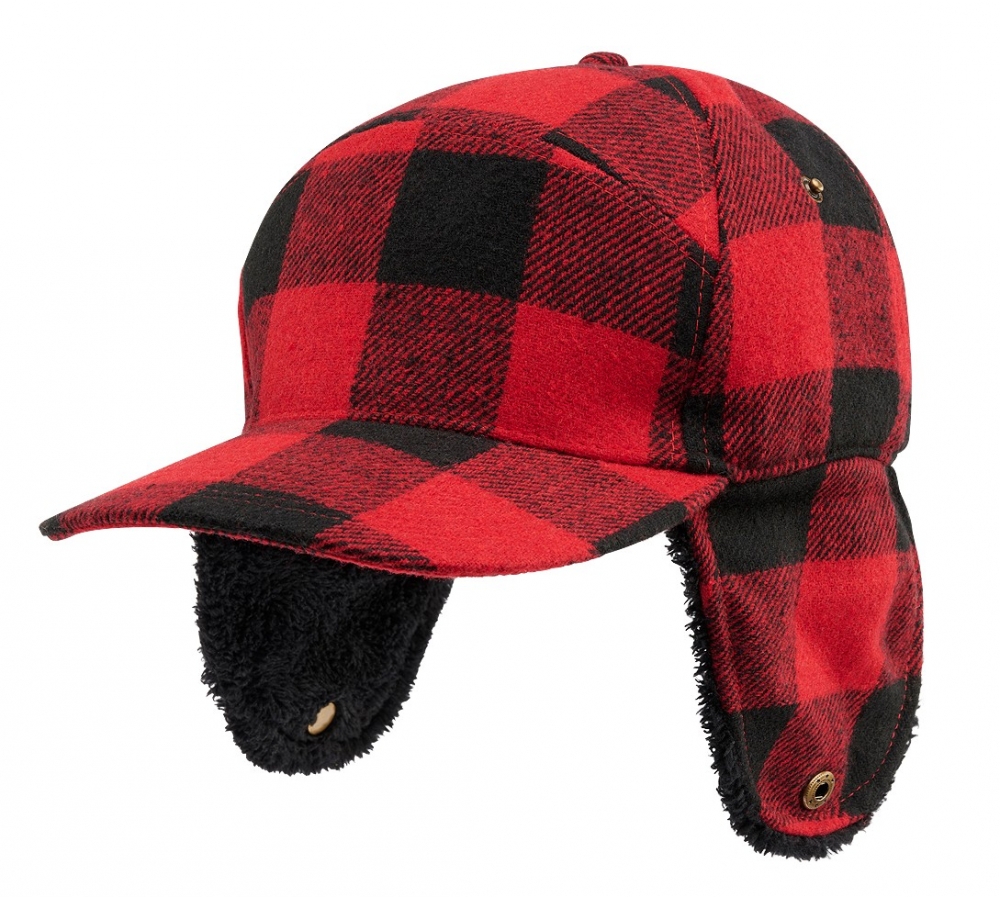 Lumberjack Winter Cap, rot/schwarz, Brandit