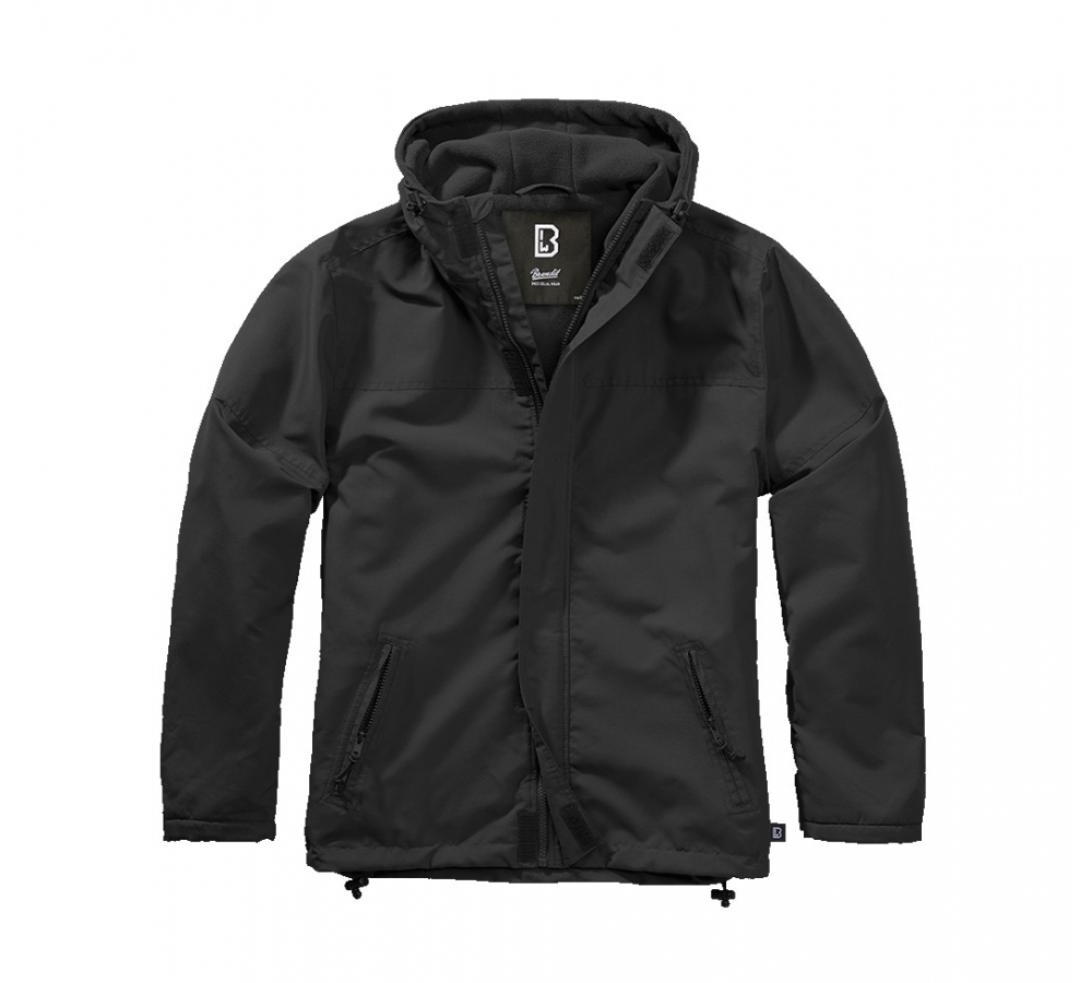 Frontzip Windbreaker schwarz