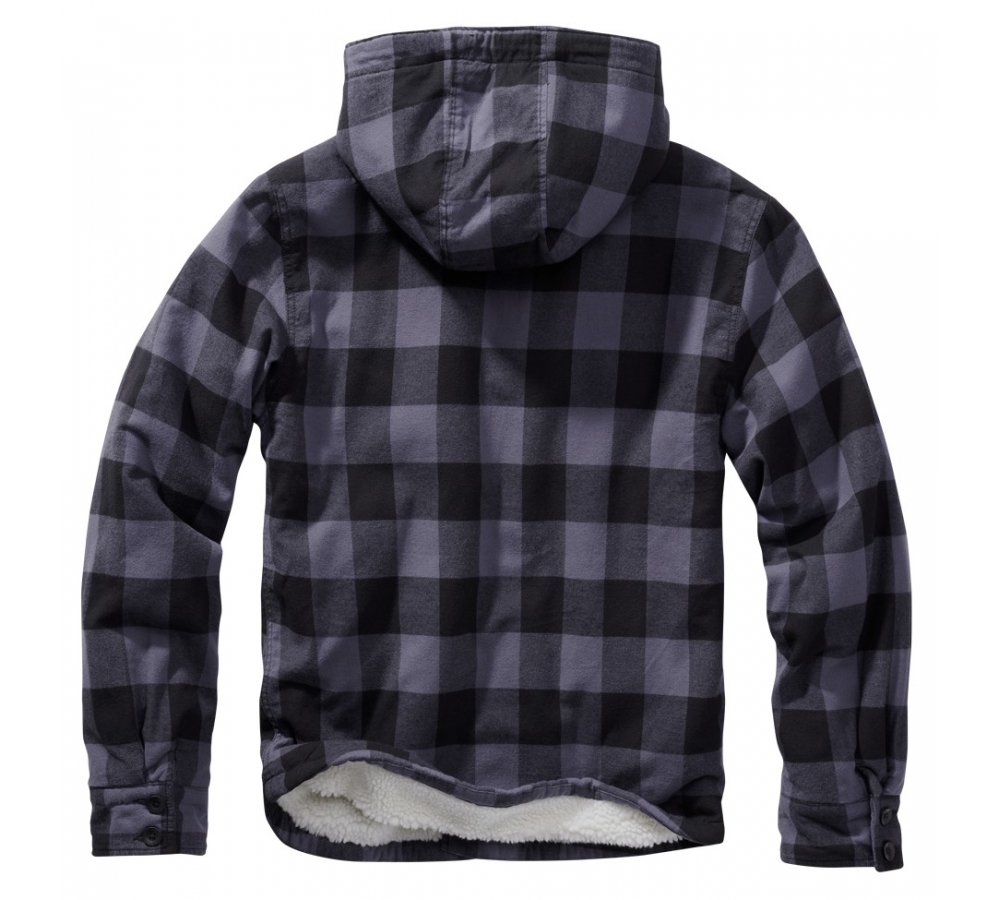 Lumber Jacket Hooded black/grey