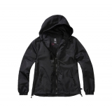 Women Summer Frontzip Windbreaker schwarz
