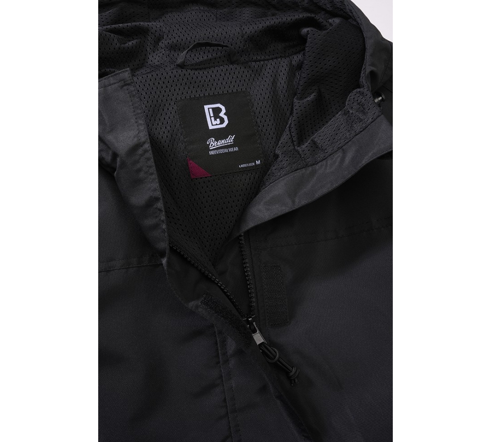 Women Summer Frontzip Windbreaker schwarz