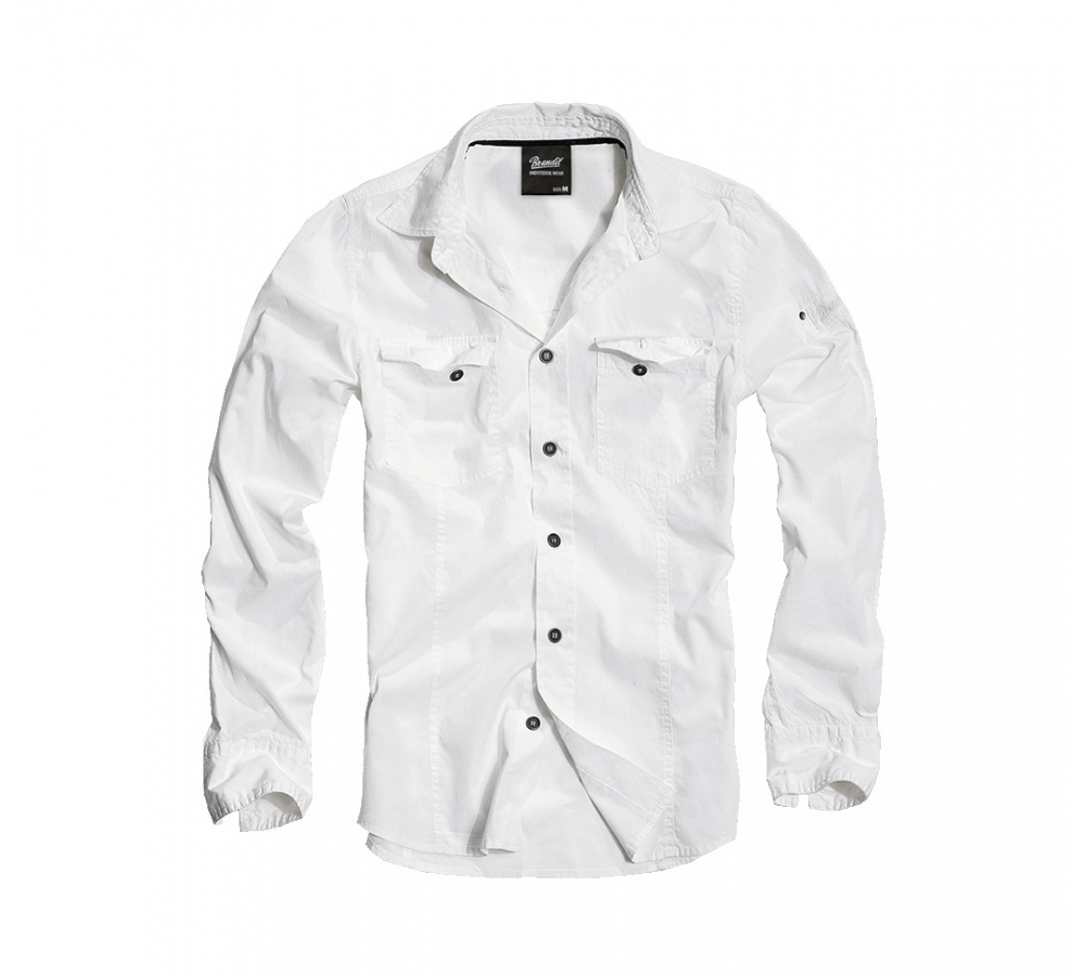 Slim Fit Shirt Long Sleeve white