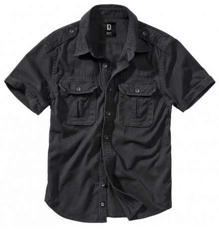 Vintage Shirt Short Sleeve schwarz