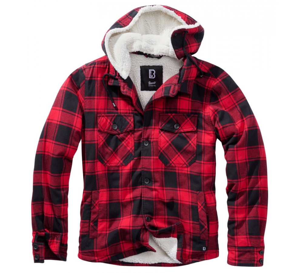 Lumber Jacket Hooded red/black