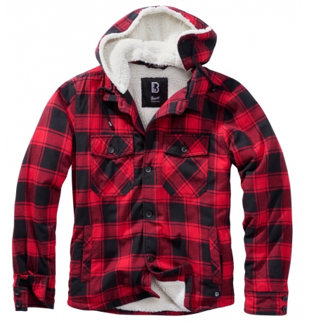 Lumber Jacket Hooded red/black