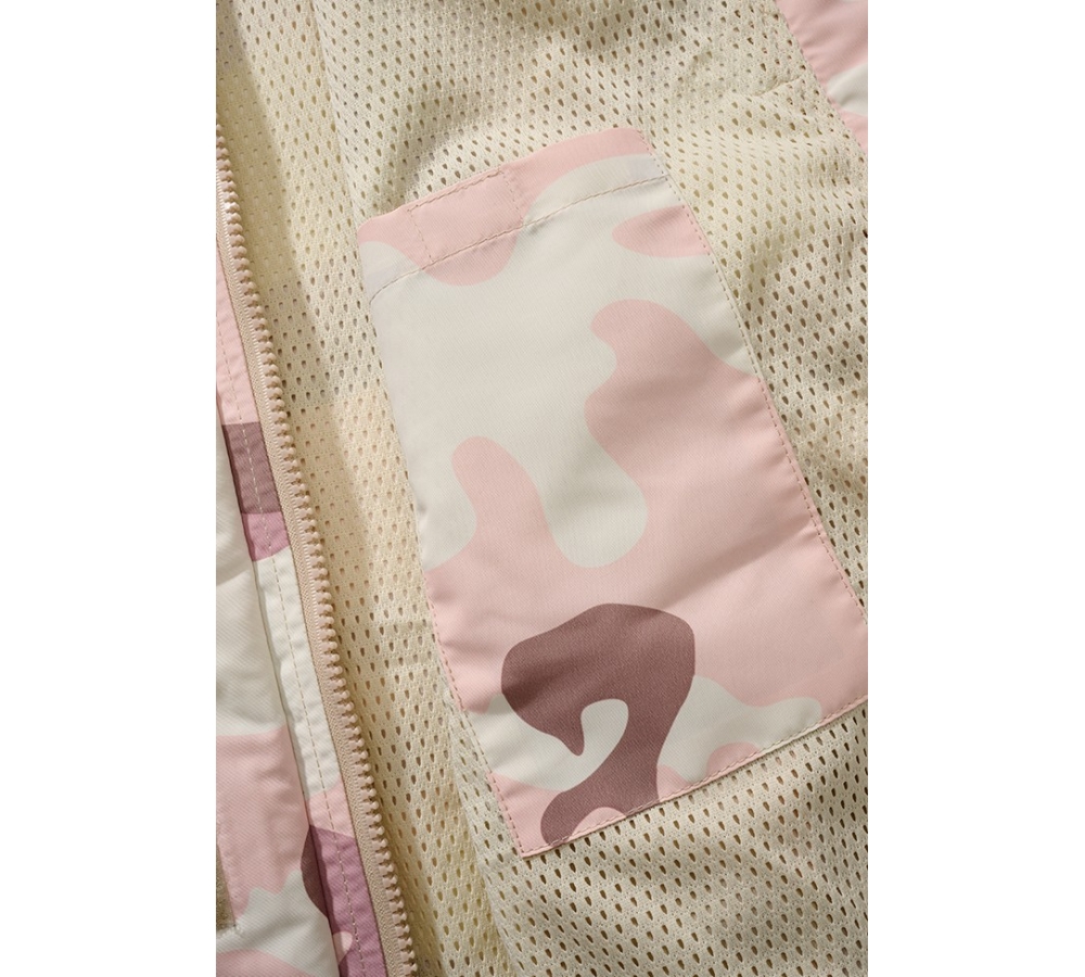 Women Summer Frontzip Windbreaker candy camo
