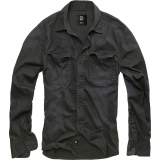 Camicia Hardee in denim a maniche lunghe nera