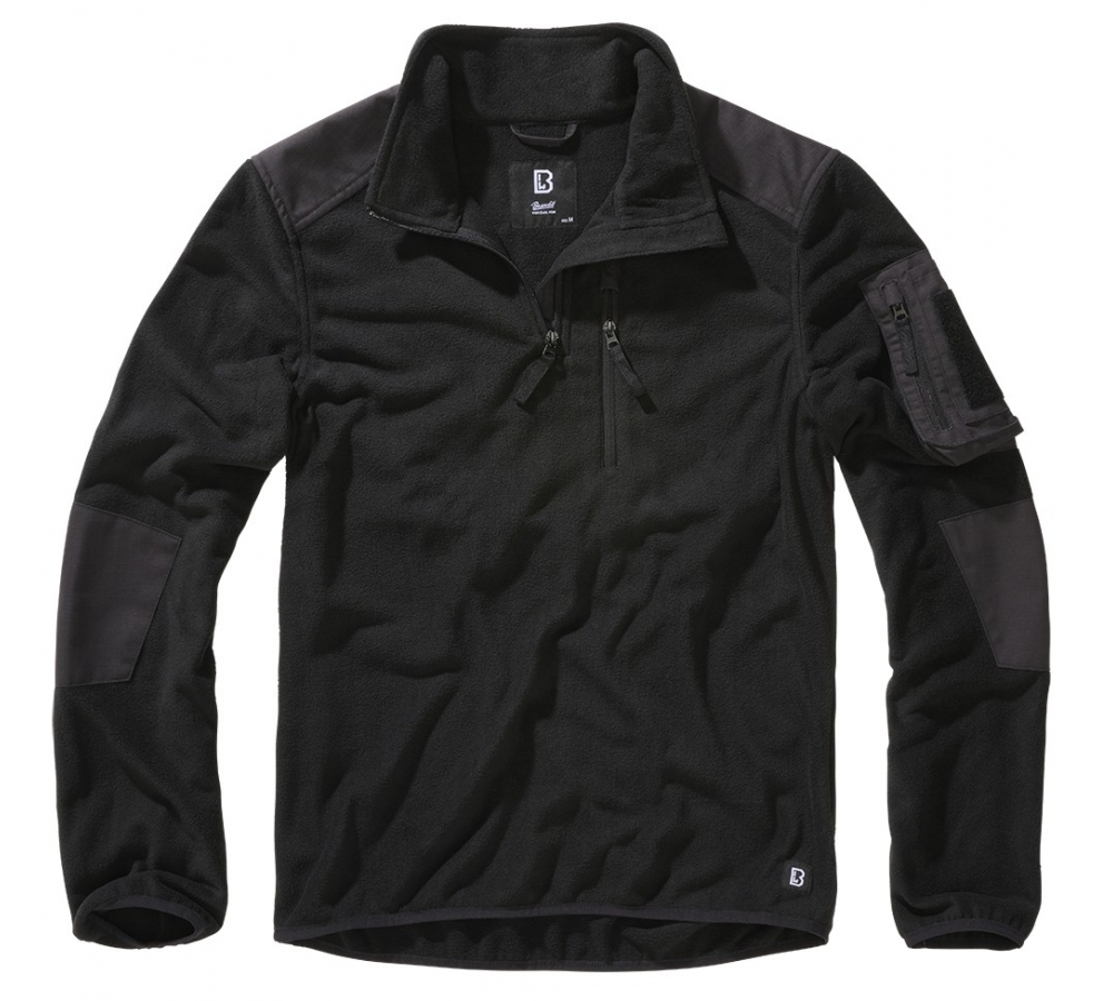 Fleece Troyer Ripstop schwarz