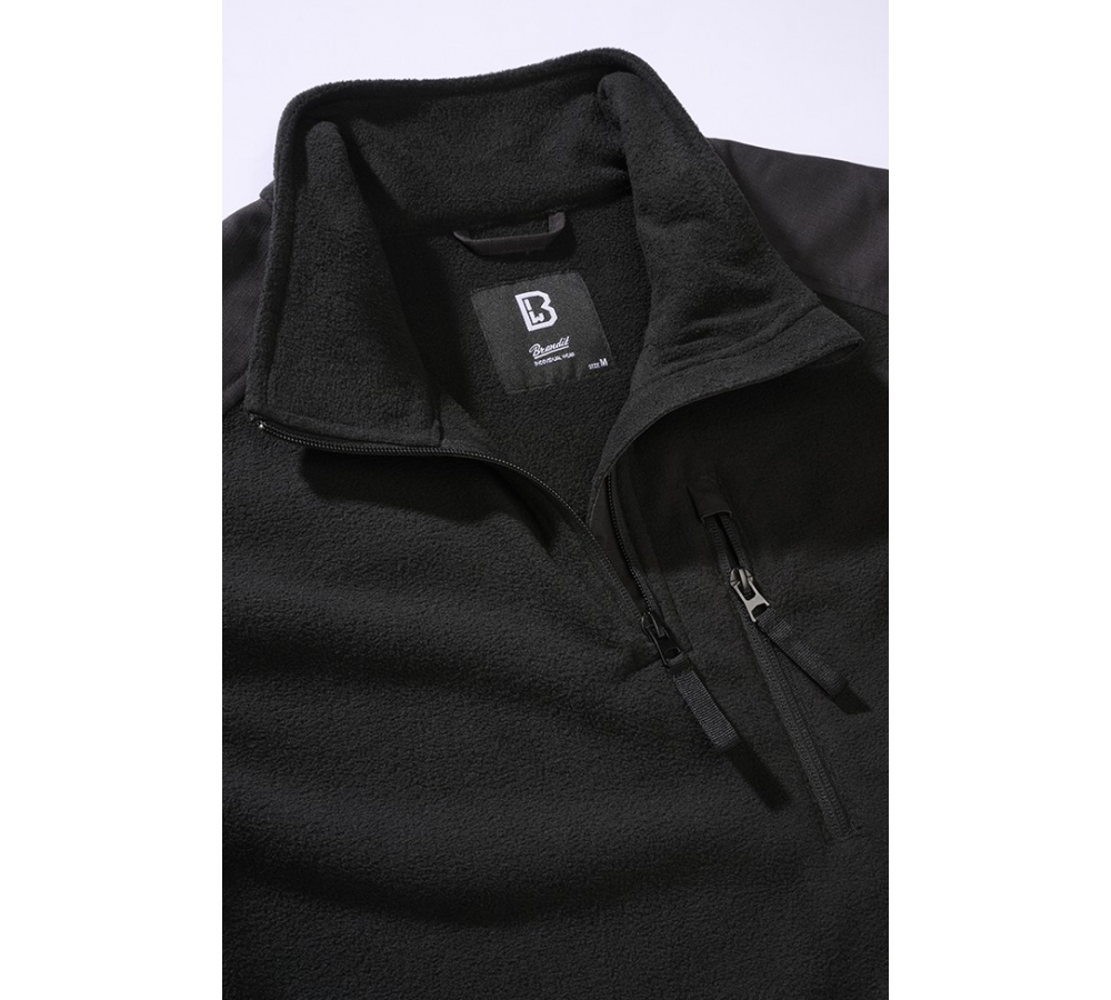 Fleece Troyer Ripstop schwarz