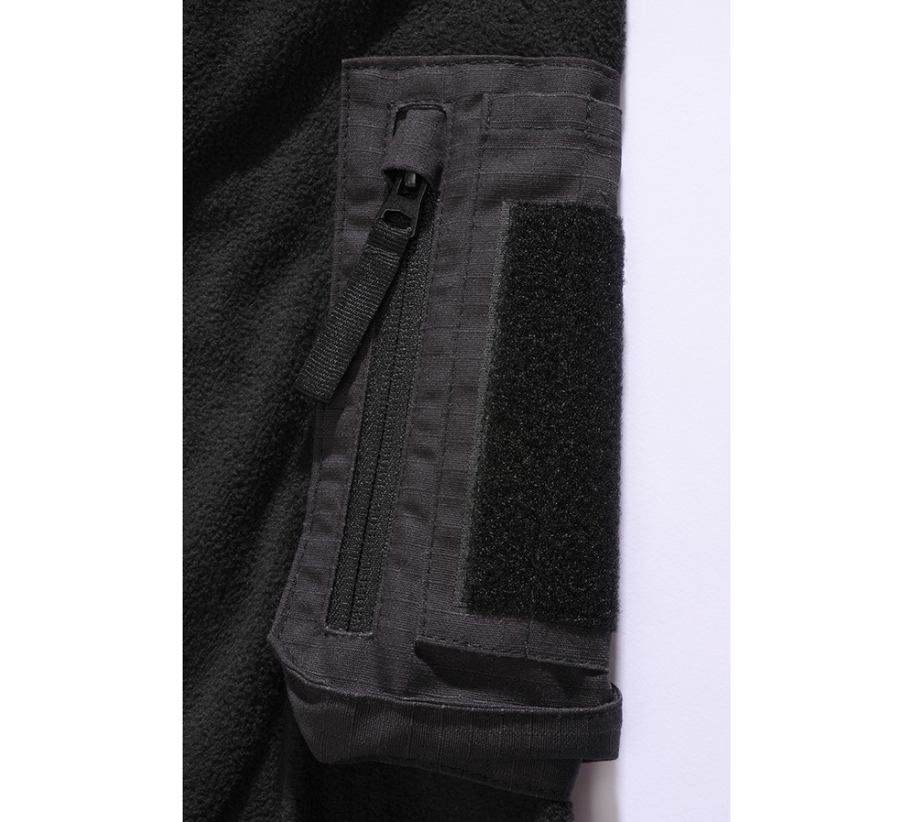 Fleece Troyer Ripstop schwarz