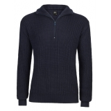 Marynarski sweter Troyer granatowy