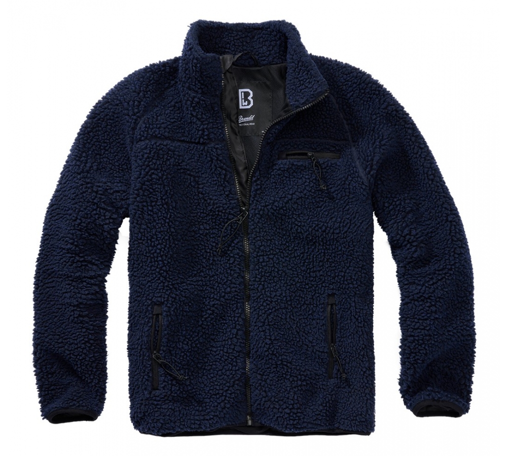 Veste Teddyfleece bleu marine