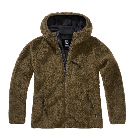 Women Teddyfleece Jacket Hooded olive