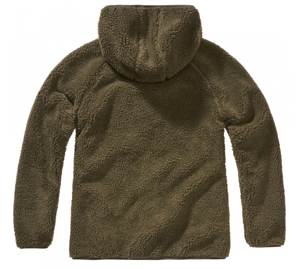 Women Teddyfleece Jacket Hooded olive
