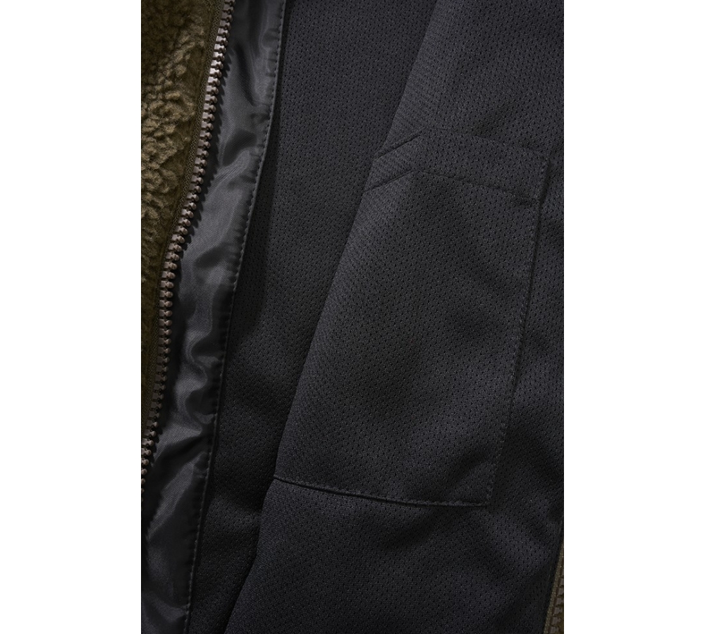 Women Teddyfleece Jacket Hooded olive