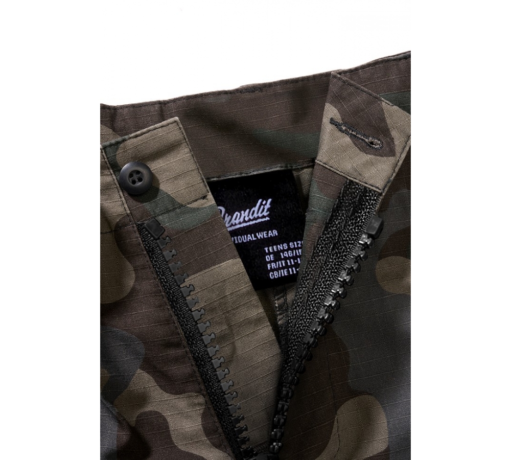 Short BDU Ripstop Enfant camouflage foncé