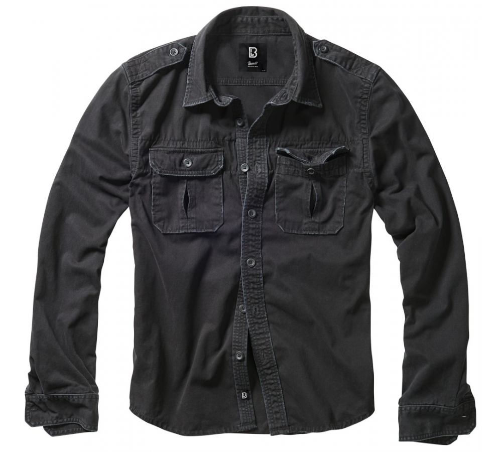 Vintage Shirt Long Sleeve schwarz