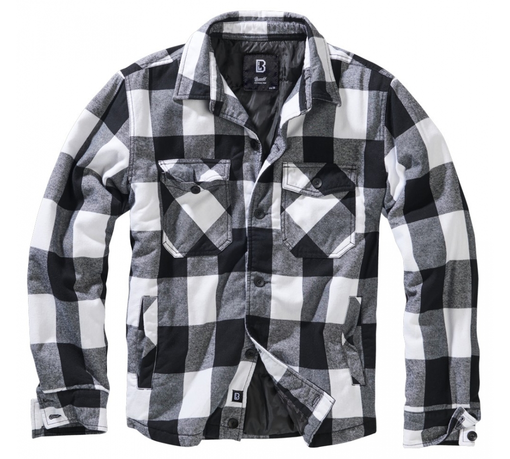 Lumber Jacket weiß/schwarz