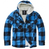Lumber Jacket Hooded schwarz/blau