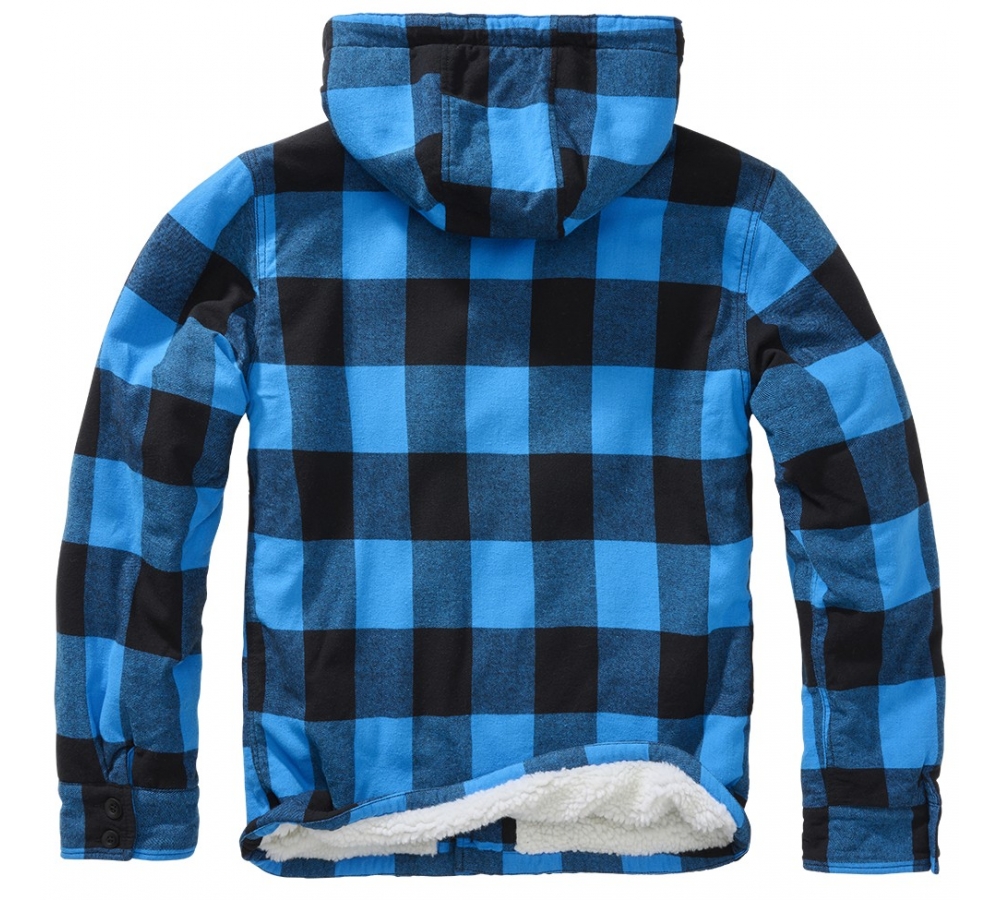 Lumber Jacket Hooded schwarz/blau