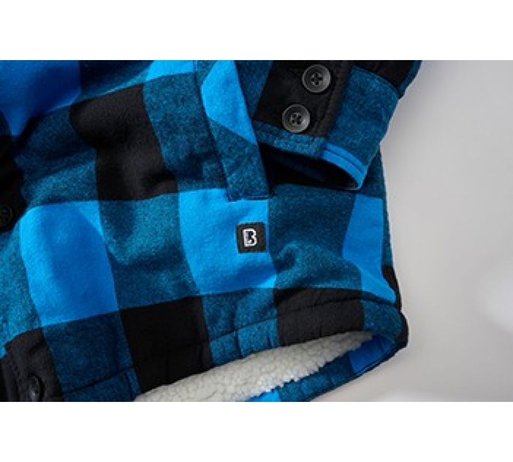 Lumber Jacket Hooded schwarz/blau