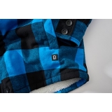 Lumber Jacket Hooded schwarz/blau