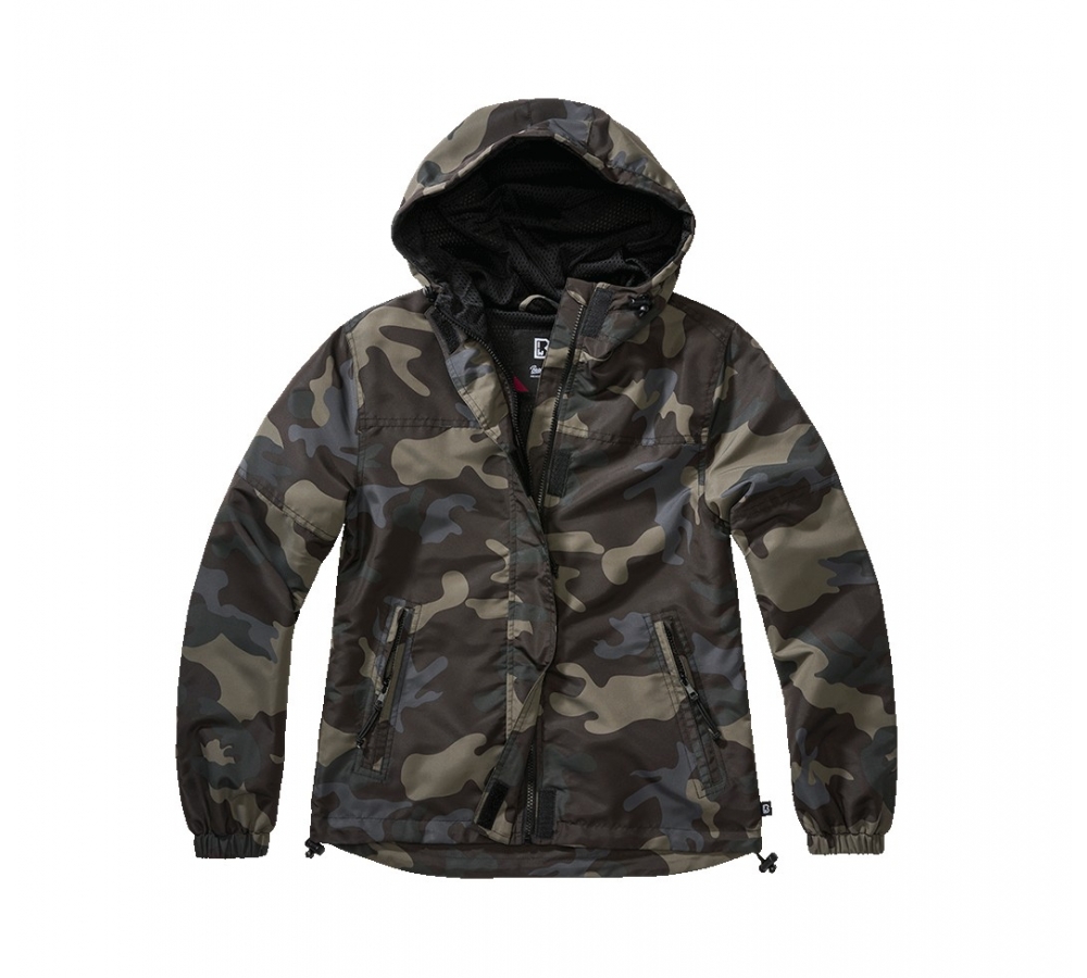 Women Summer Frontzip Windbreaker darkcamo