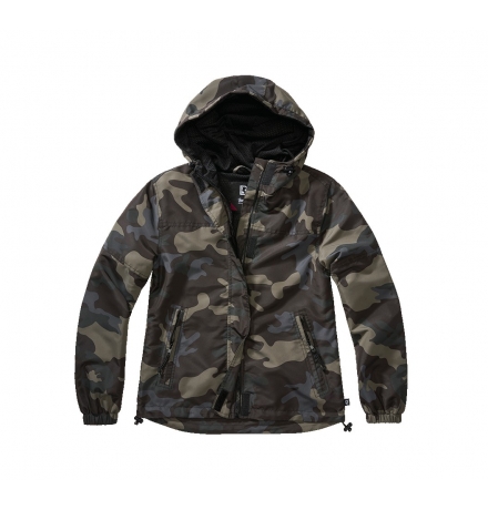 Women Summer Frontzip Windbreaker darkcamo