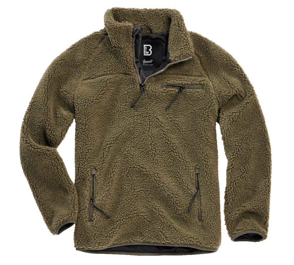 Свитер Teddyfleece Troyer (оливкового цвета)