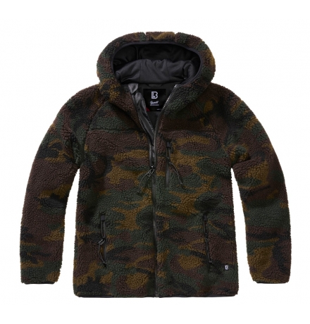 Women Teddyfleece Jacket Hooded woodland
