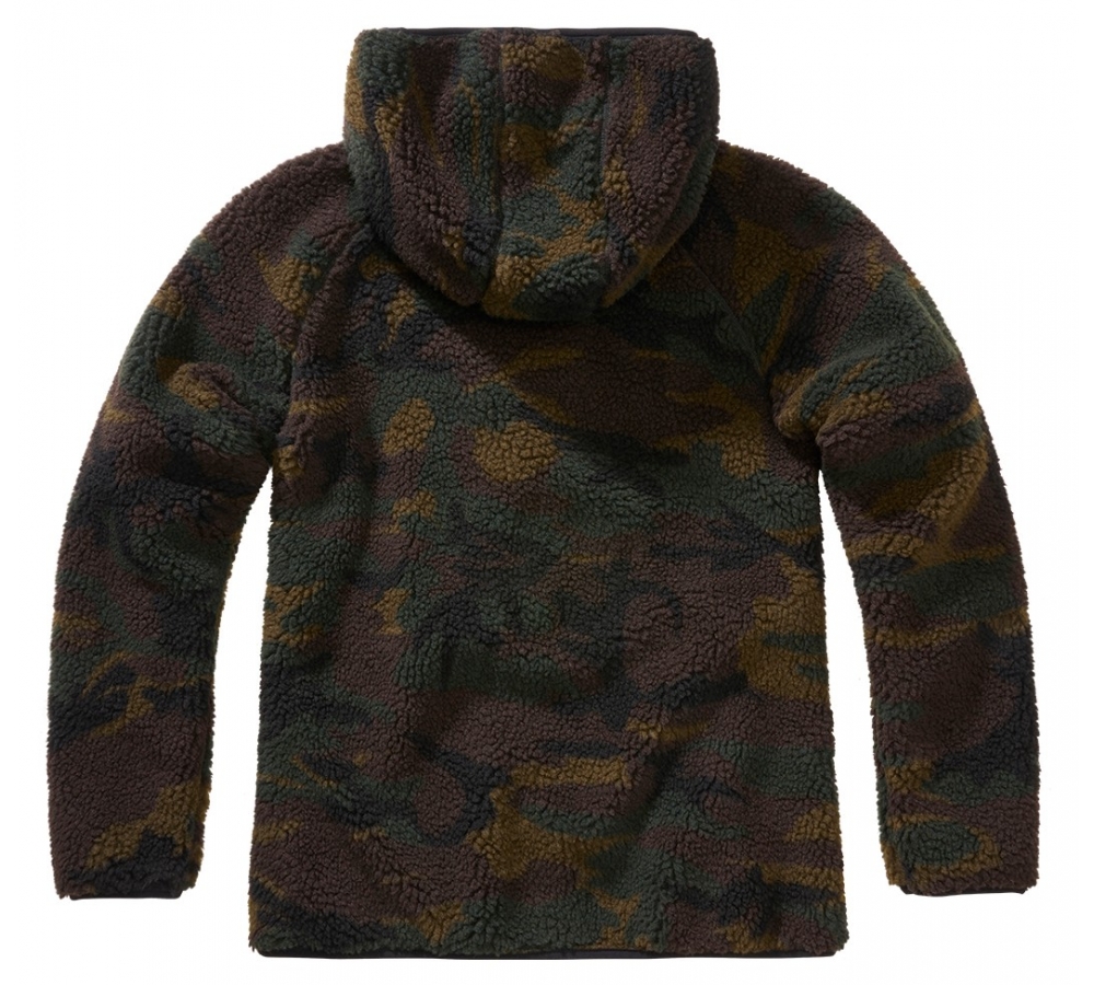 Women Teddyfleece Jacket Hooded woodland