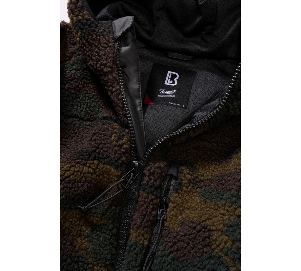 Women Teddyfleece Jacket Hooded woodland