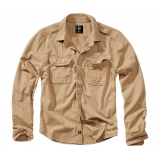 Vintage Shirt Long Sleeve camel