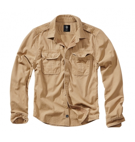 Vintage Shirt Long Sleeve camel