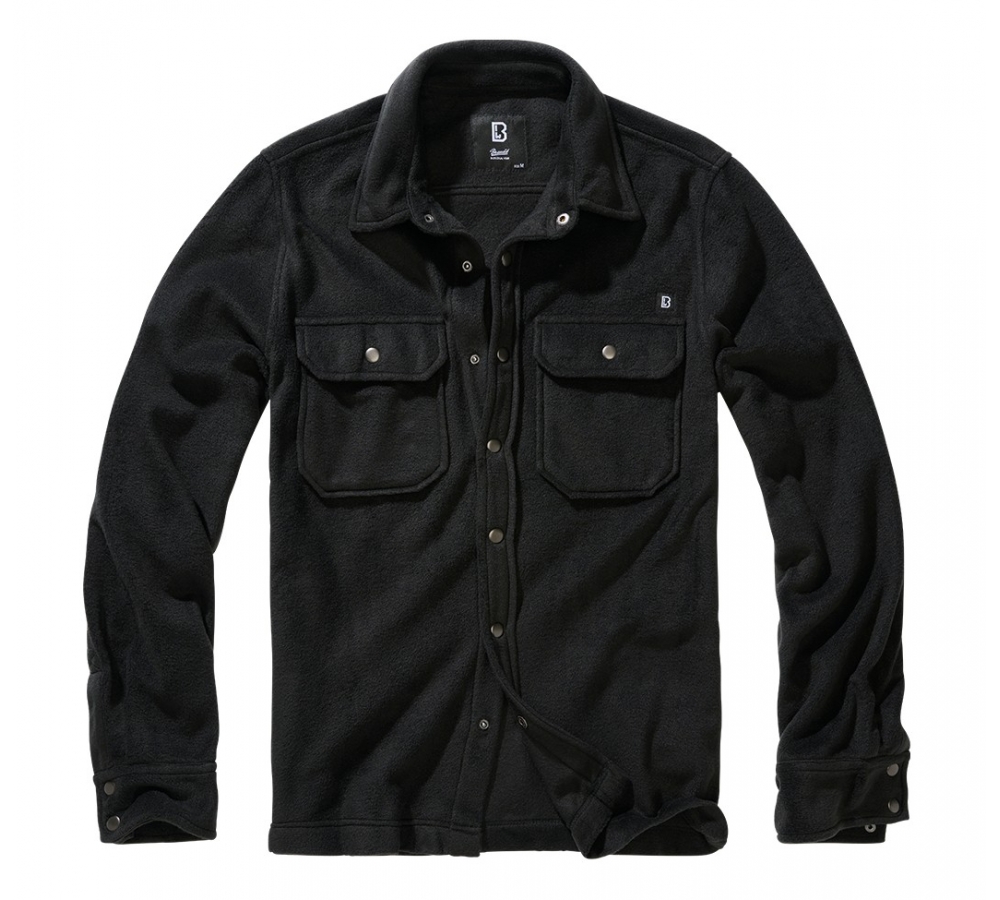 Jeff Fleece Shirt Long Sleeve schwarz