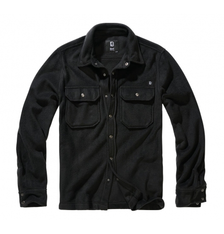 Jeff Fleece Shirt Long Sleeve schwarz