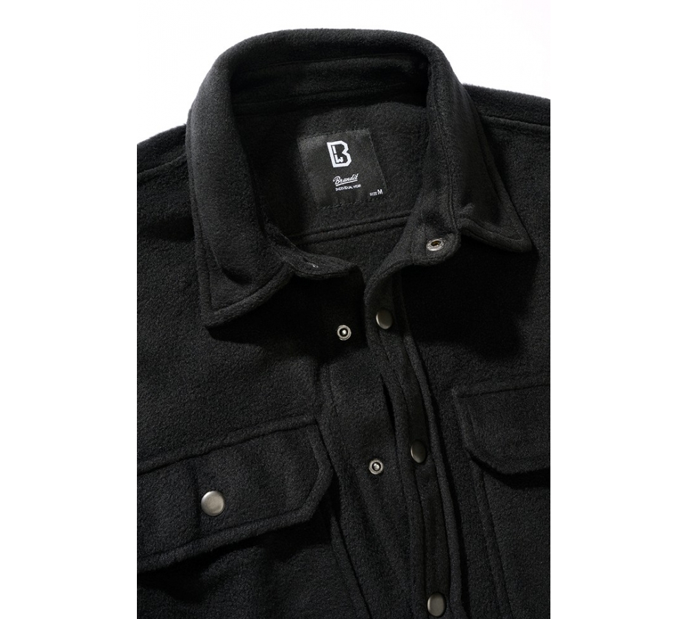 Jeff Fleece Shirt Long Sleeve schwarz