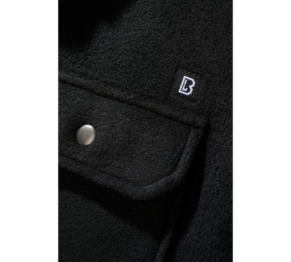 Jeff Fleece Shirt Long Sleeve schwarz