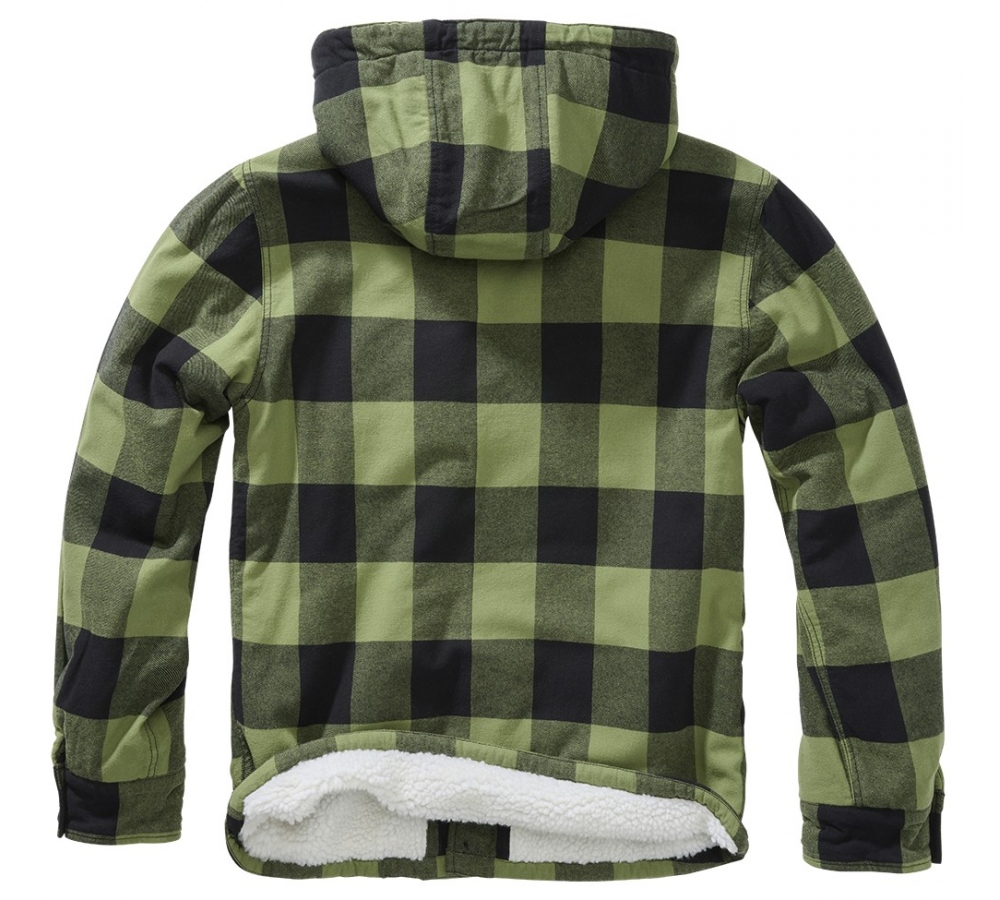 Lumber Jacket Hooded schwarz/oliv