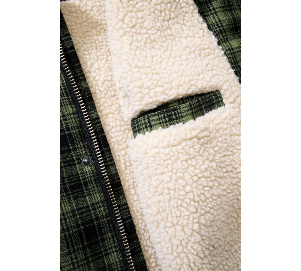 Classic Sherpa Jacket oliv-black check