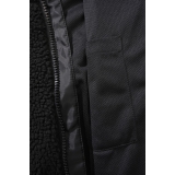 Women Teddyfleece Jacket Hooded schwarz