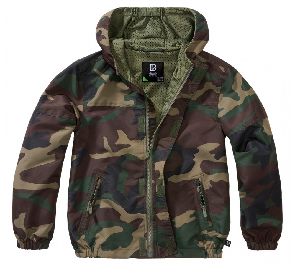 Coupe-vent Frontzip Été Enfant camouflage forêt