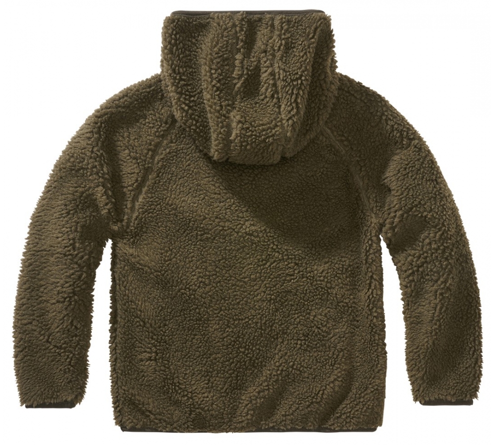 Kids Teddyfleece Jacket Hooded olive