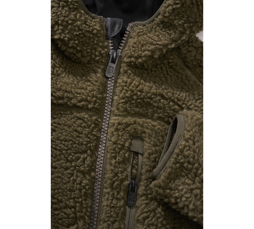 Kids Teddyfleece Jacket Hooded olive