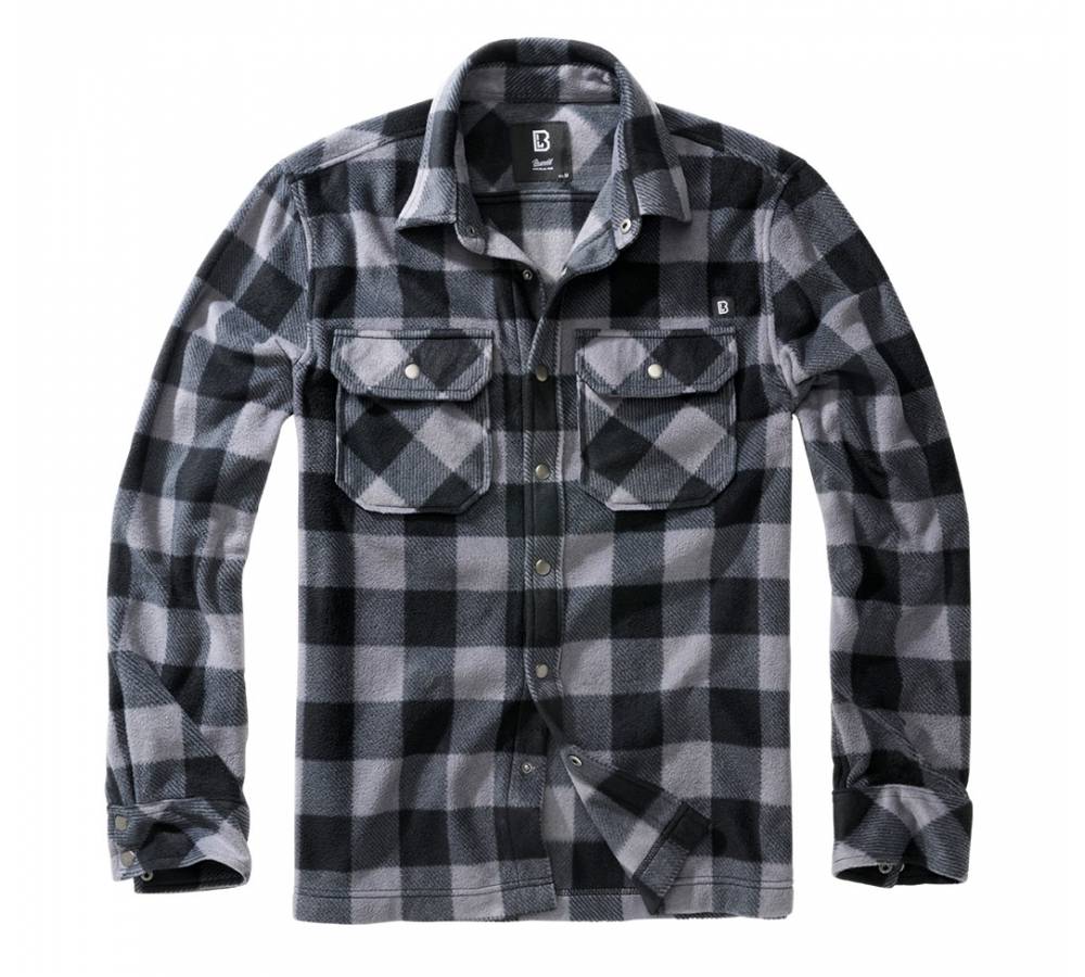 Jeff Fleece Shirt Long Sleeve black/grey