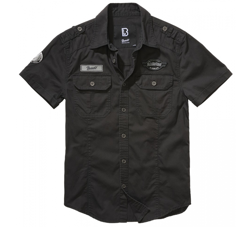 Luis Vintage Shirt Short Sleeve schwarz