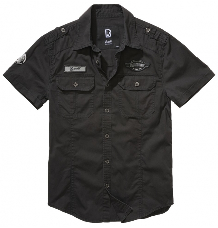 Luis Vintage Shirt Short Sleeve schwarz