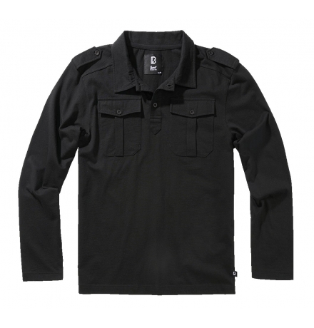 Willis Poloshirt Long Sleeve schwarz