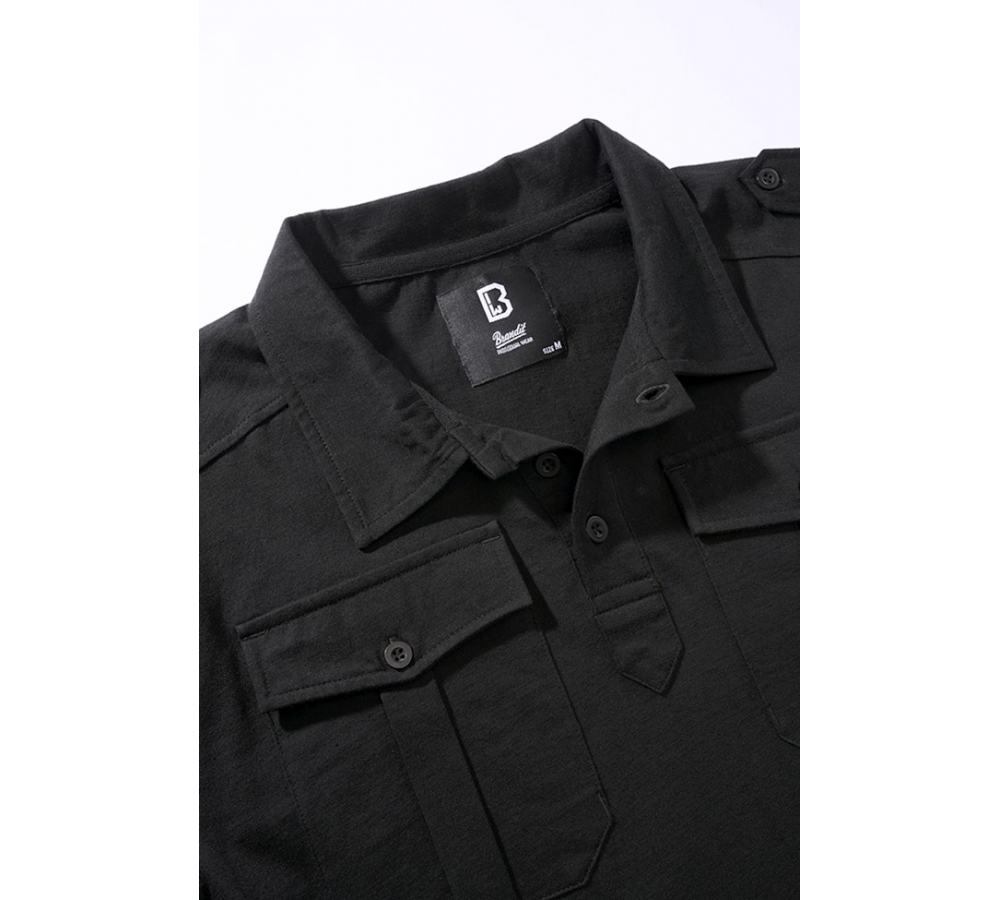Willis Poloshirt Long Sleeve schwarz